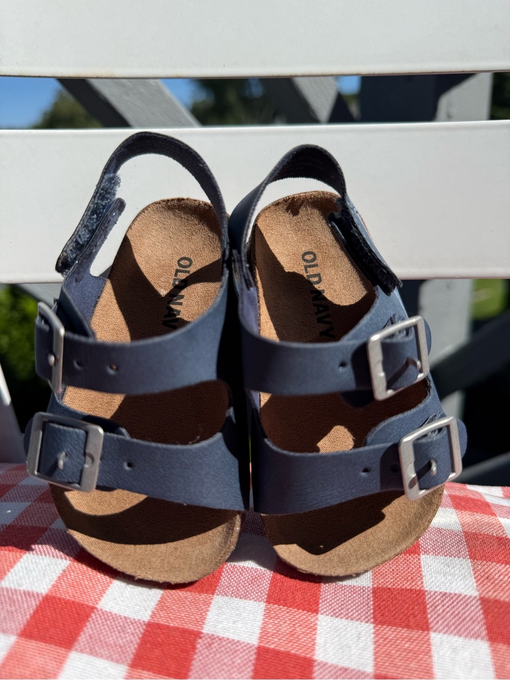 Old Navy Kids Navy Double-Buckle Sandals size 3-5